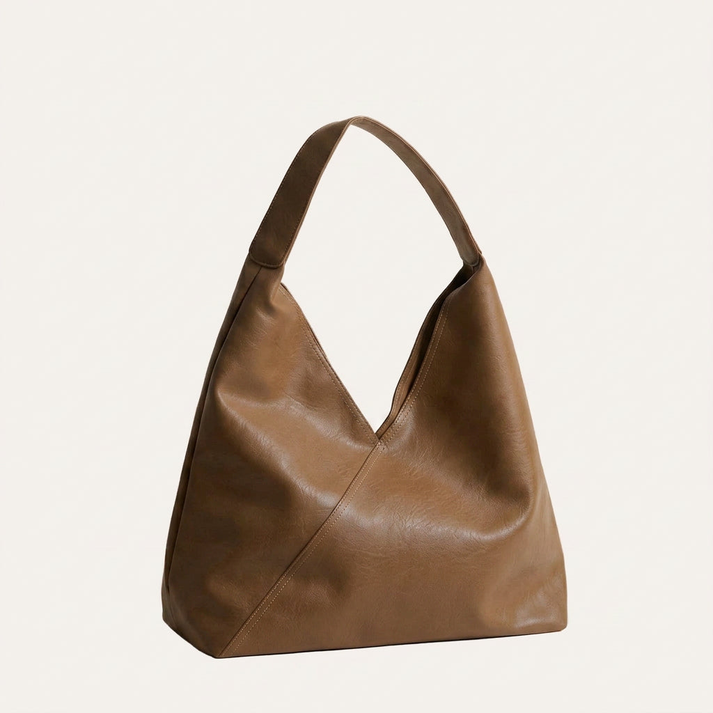 Jenna Shoulder Bag - PU Leather Spacious Carry for 13" Laptops - Plus size model