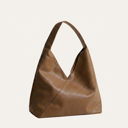Jenna Shoulder Bag - PU Leather Spacious Carry for 13" Laptops - Plus size model