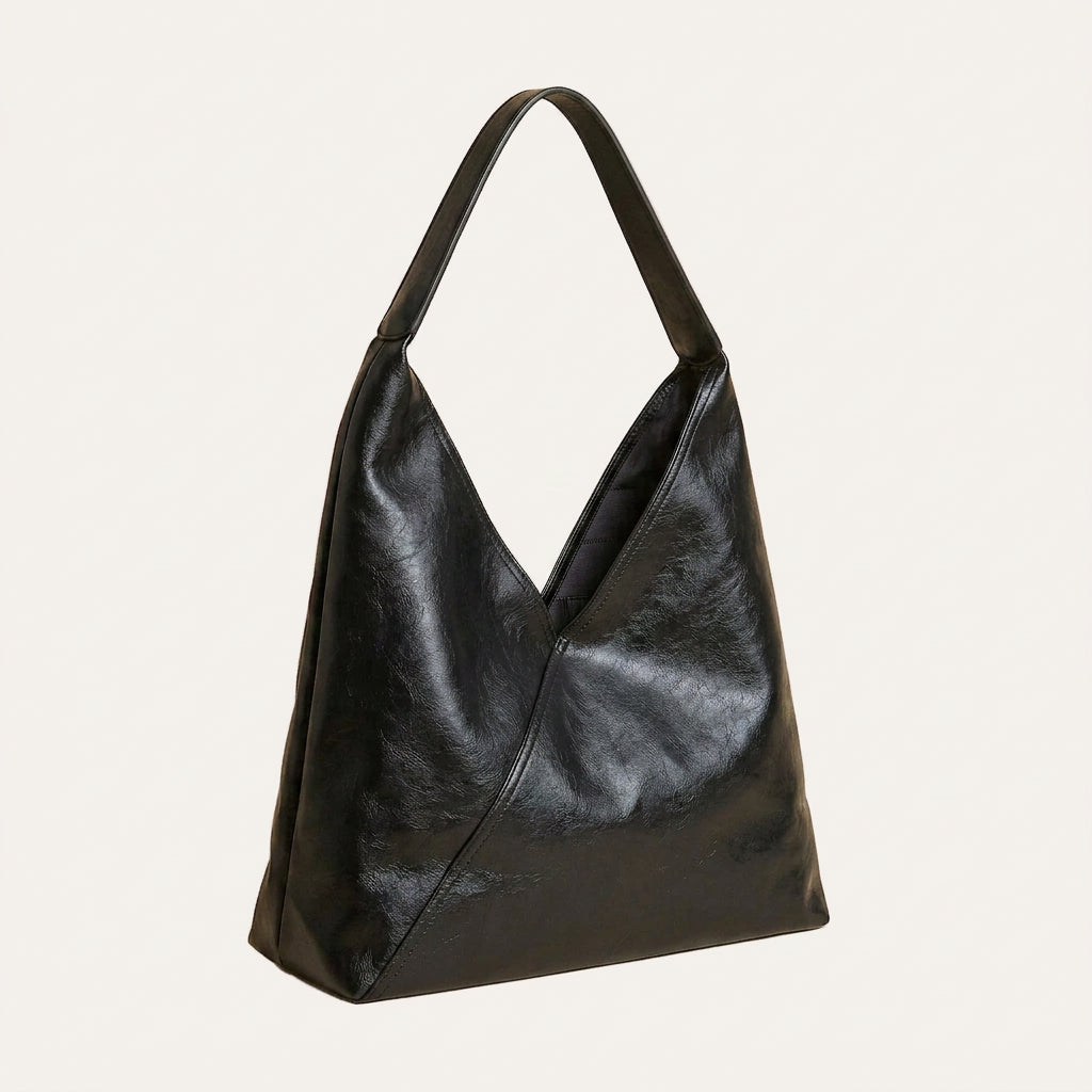 Jenna Shoulder Bag - PU Leather Spacious Carry for 13" Laptops - Plus size model