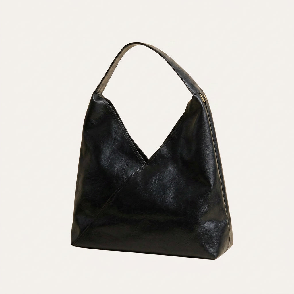 Jenna Shoulder Bag - PU Leather Spacious Carry for 13" Laptops - Plus size model