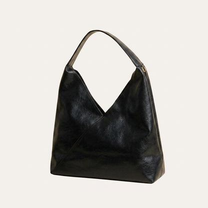 Jenna Shoulder Bag - PU Leather Spacious Carry for 13" Laptops - Plus size model