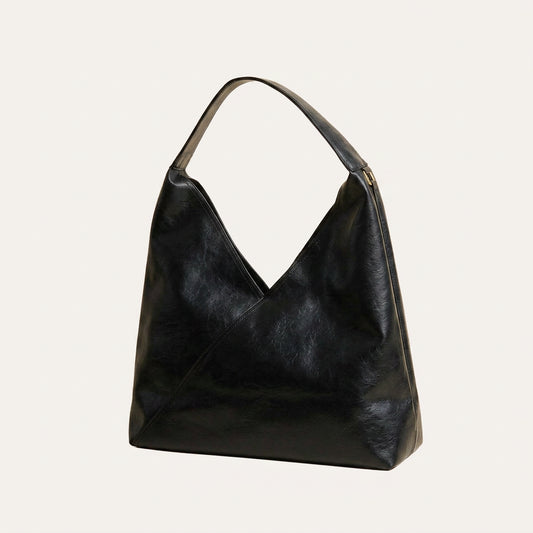 Jenna Shoulder Bag - PU Leather Spacious Carry for 13" Laptops - Plus size model