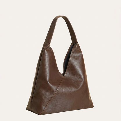 Jenna Shoulder Bag - PU Leather Spacious Carry for 13" Laptops - Plus size model