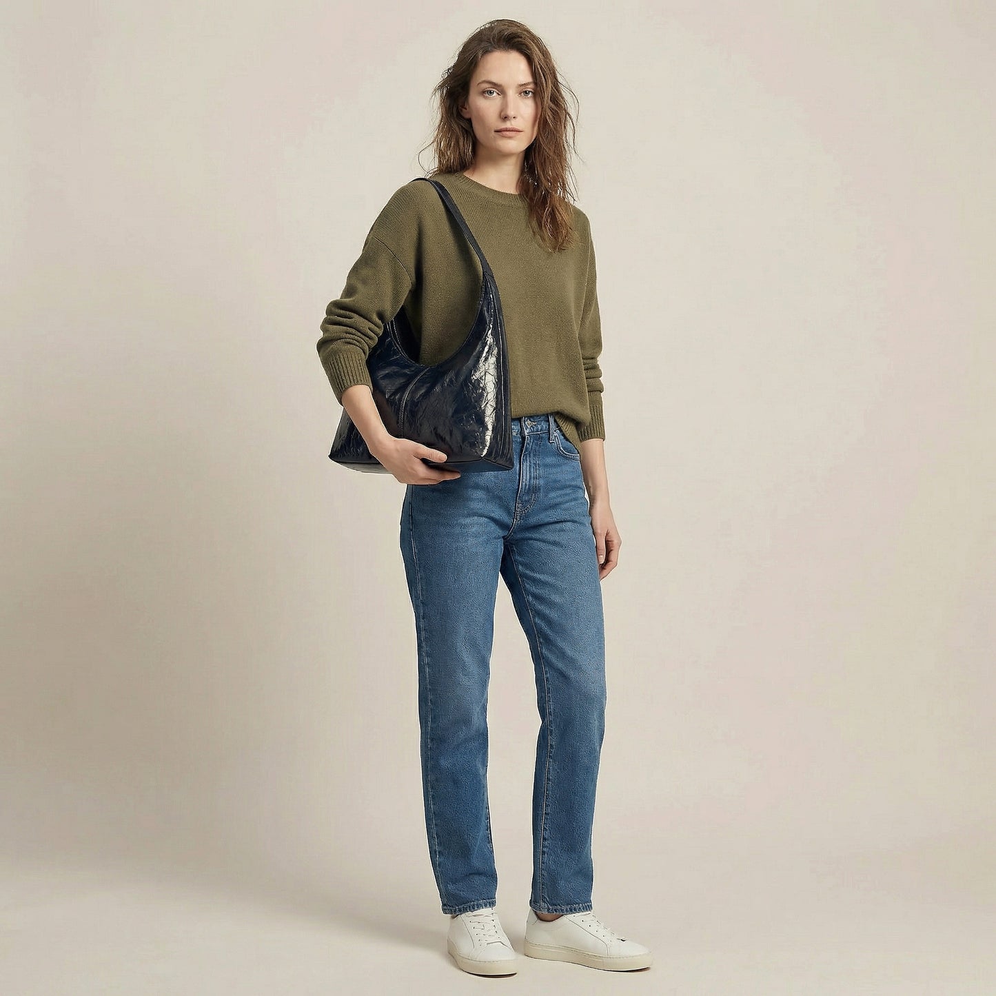 Sable Leather Tote Bag | Distressed Finish, Spacious Design