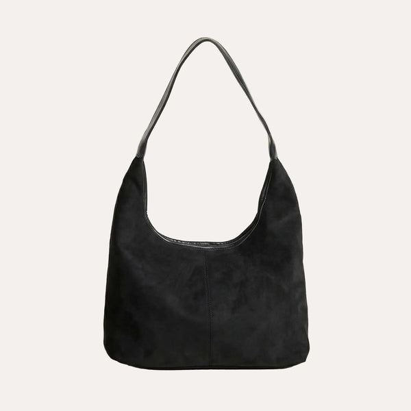 Sura Daily Hobo Bag - Spacious Suede-Effect Shoulder Bag