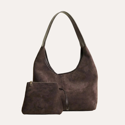Sura Daily Tote Bag | Vegan Leather, Chic Suede Look