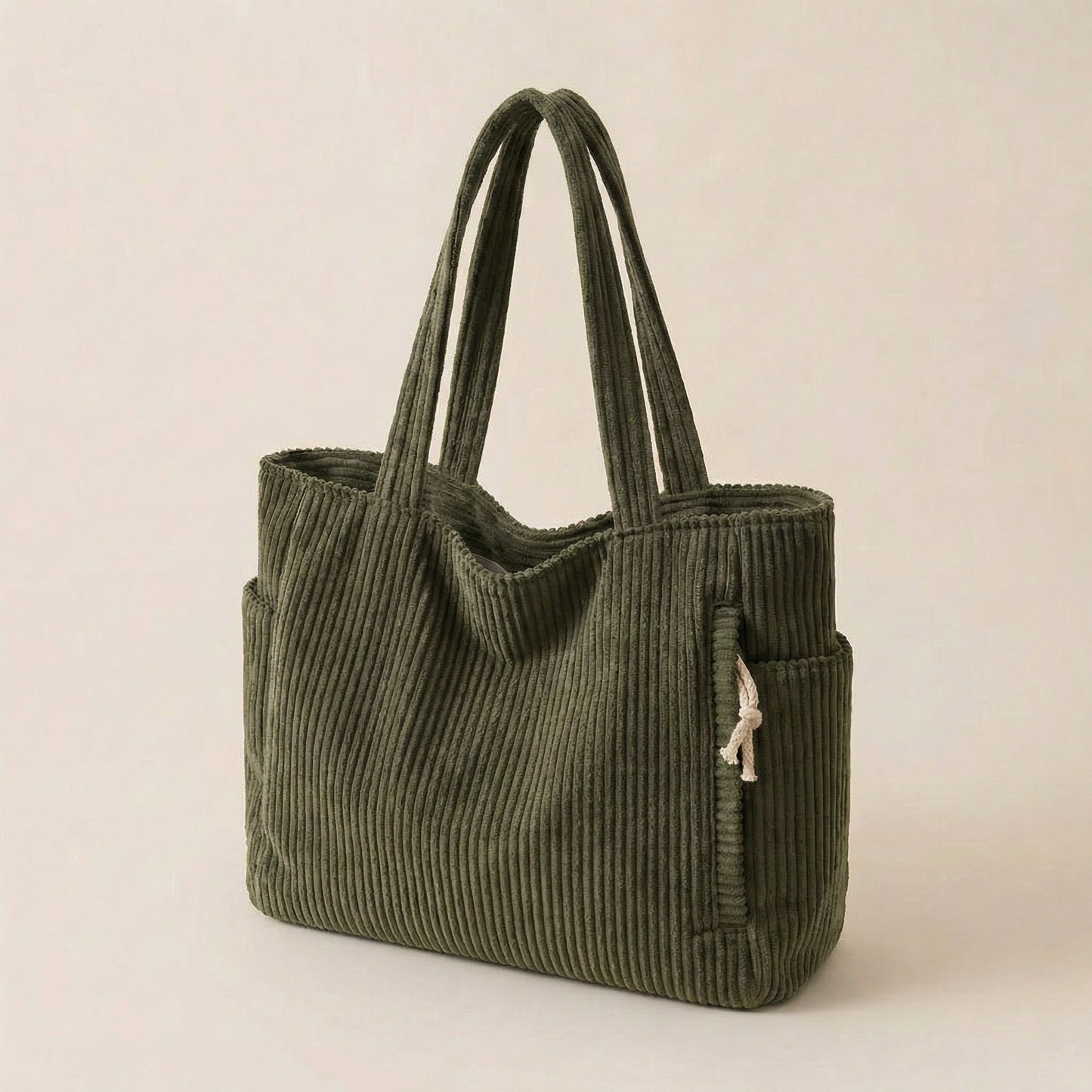 Tilda Tote Bag | Ribbed Corduroy Design with Spacious Interior