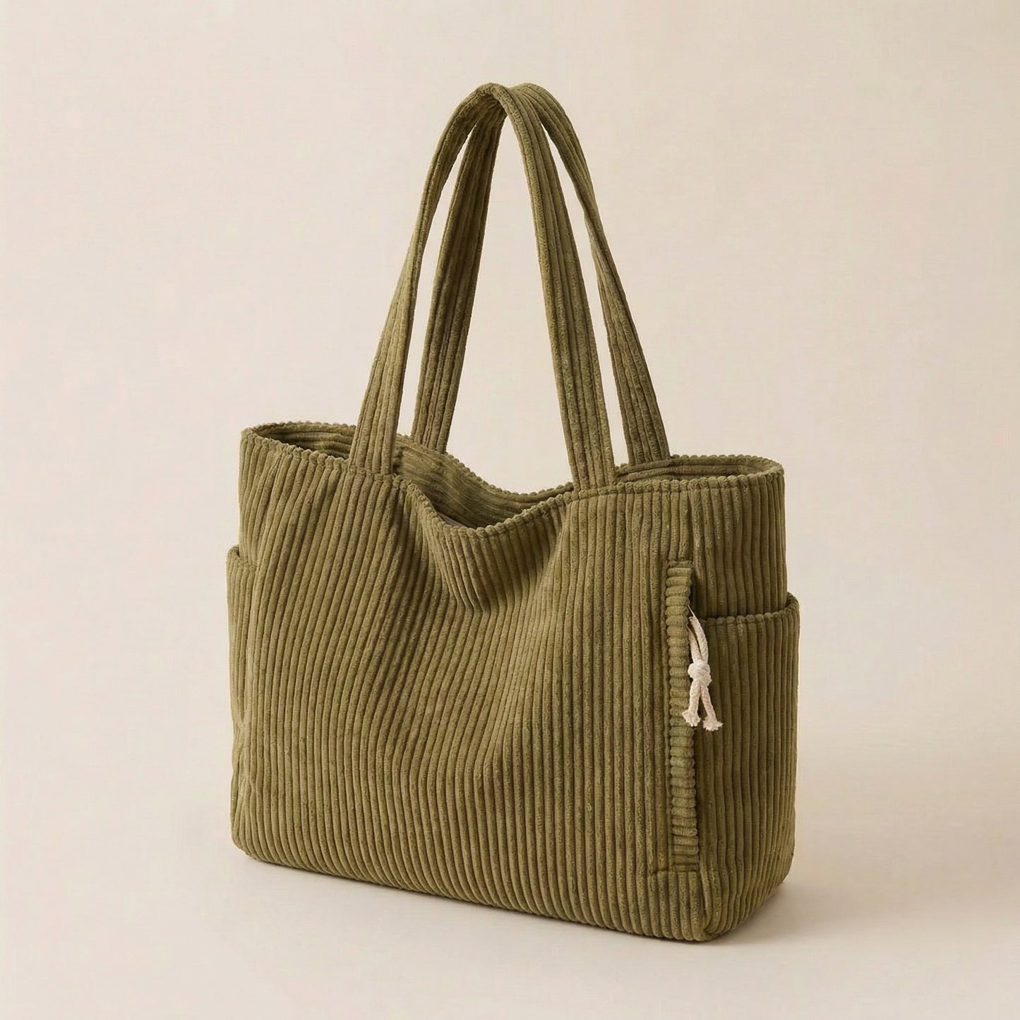 Tilda Tote Bag | Ribbed Corduroy Design with Spacious Interior