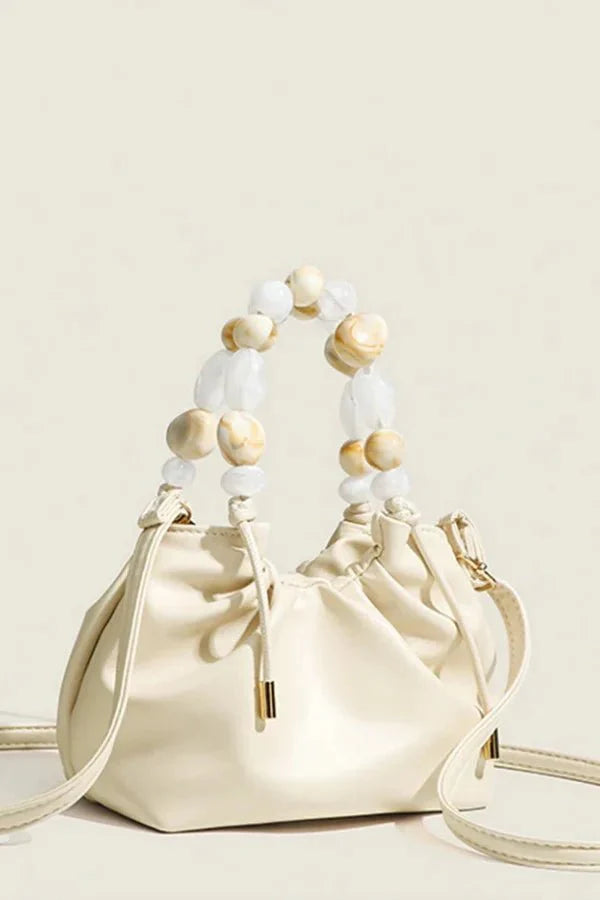 Alani Hobo Bag - PU Leather Ruched Mini Shoulder Bag