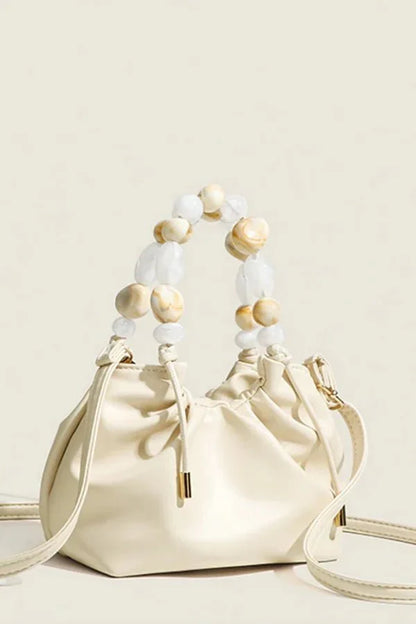 Alani Hobo Bag - PU Leather Ruched Mini Shoulder Bag