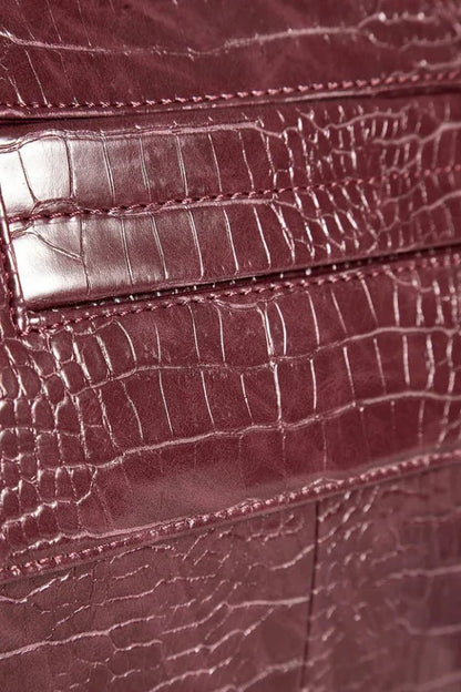 Theia Clutch Bag - PU Leather Crocodile-Embossed Evening Carry