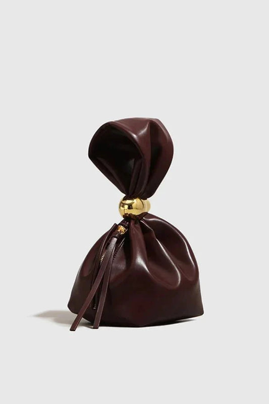 Astrae Bucket Bag - PU Leather Minimalist Wrist Carry