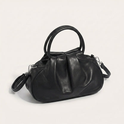 Lyra Shoulder Bag - PU Leather Soft Fold Design - Plus size model