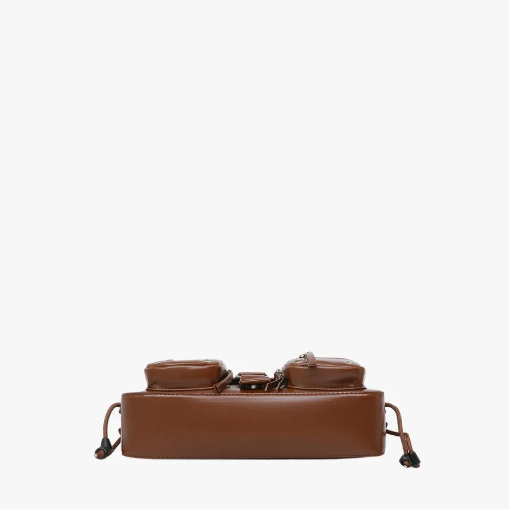 Celene Crossbody Bag - PU Leather Multi-Pocket Carry