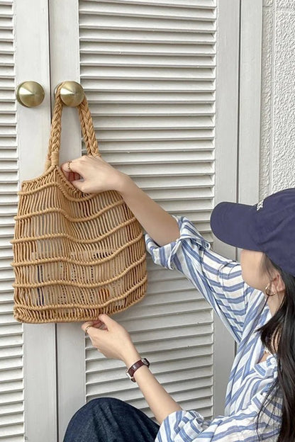 Linnea Tote Bag - PU Leather Woven Everyday Carry