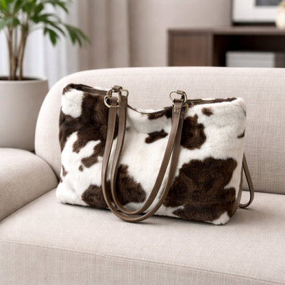 Kaelan Tote Bag - Faux Fur Spacious Everyday Carry