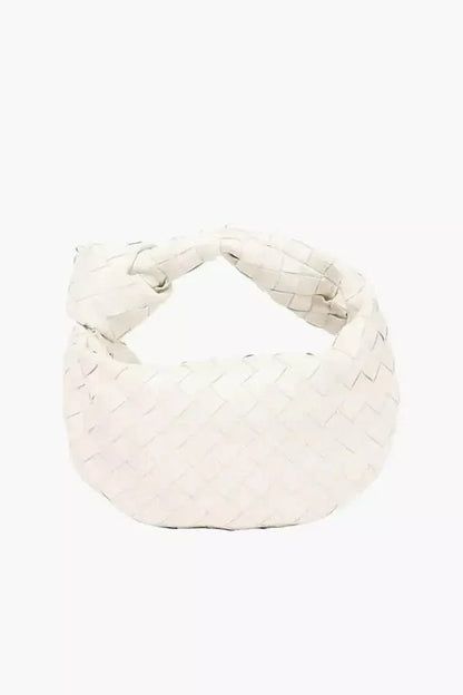 Helena Evening Clutch Bag - PU Leather Woven Chain Handle