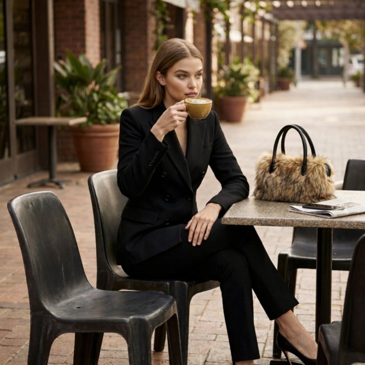 Willowbrook Tote Bag - Luxurious Faux Fur Everyday Carry